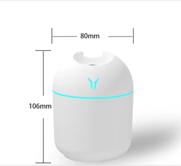 250ML Mini Aromatherapy Humidifier and Diffuser for Home with Romantic Lighting – USB Essential Oil Diffuser and Car Purifier